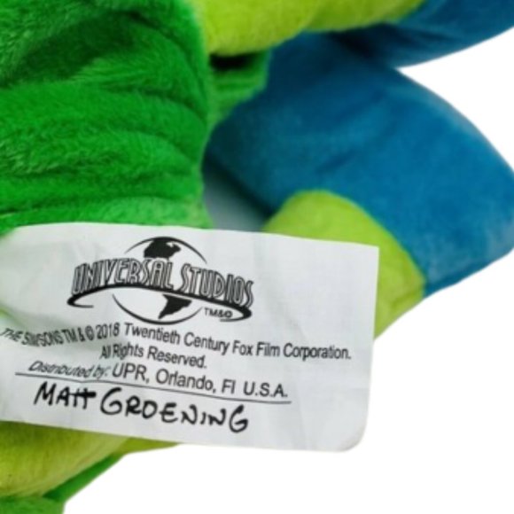 The Simpson Happy Green Elf Plush NWOT - Picture 9 of 9